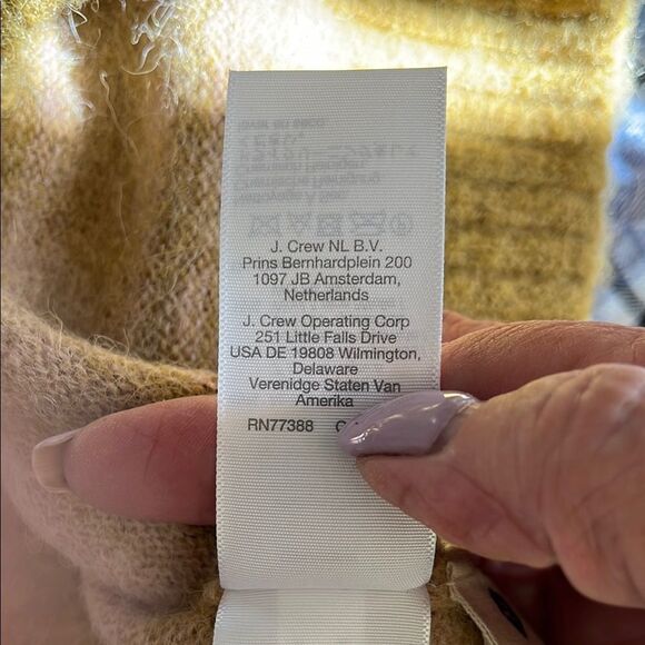 Madewell Pink and Gold Stripe Alpaca blend Crewneck Sweater Size M NWOT - Picture 5 of 5